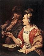 Frans van Mieris The Music Lesson oil painting reproduction